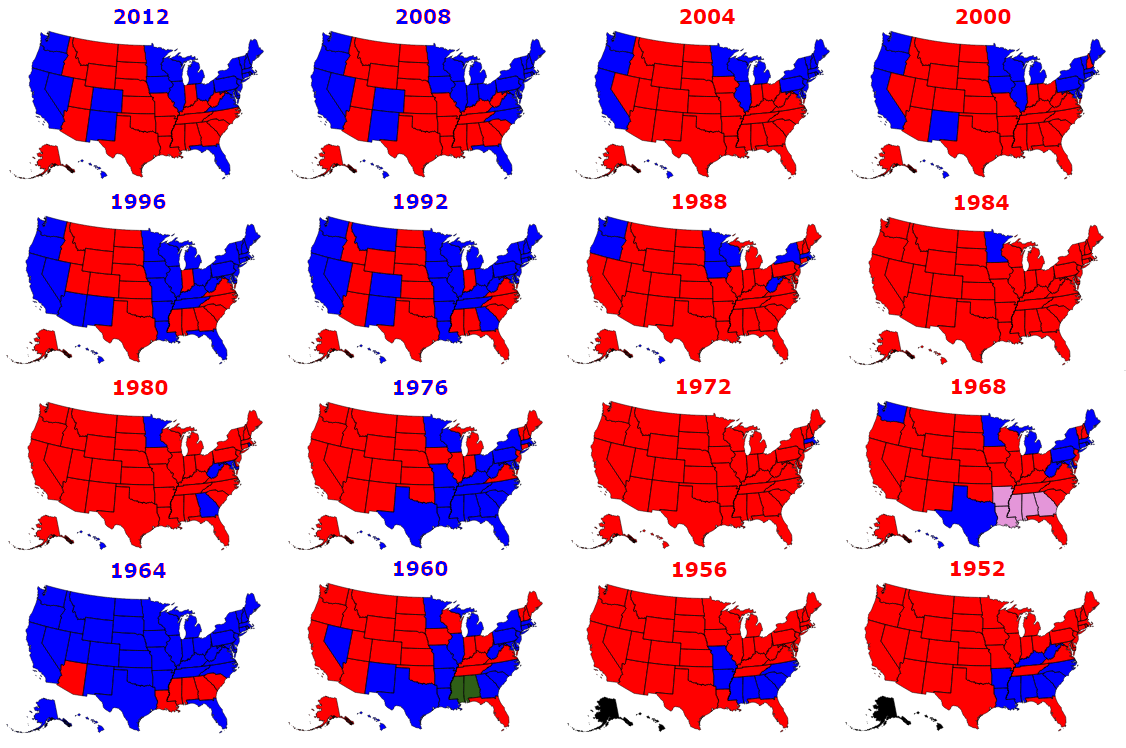 map of usa election results 2020 Presidential Elections Used To Be More Colorful Metrocosm map of usa election results 2020