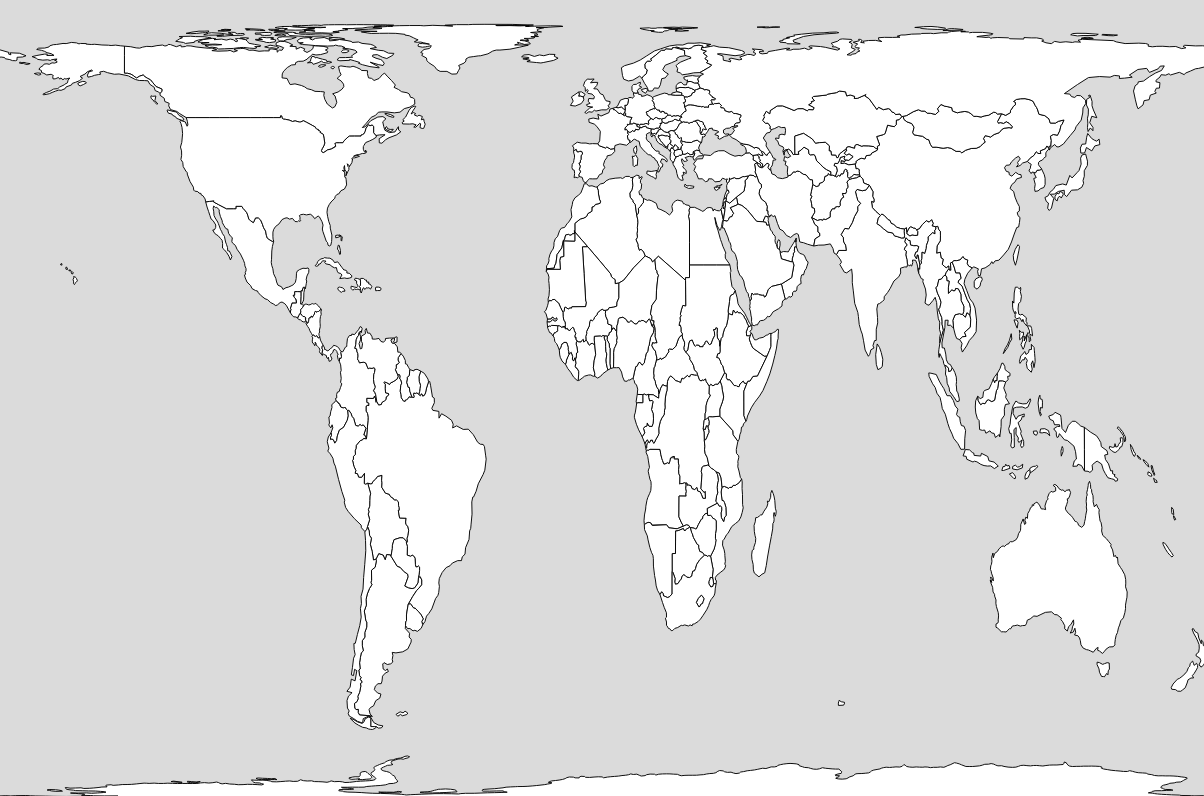 peterson projection map vs world