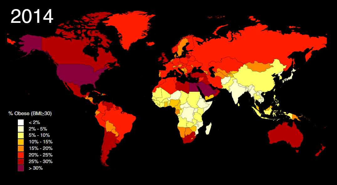 global obesity by country