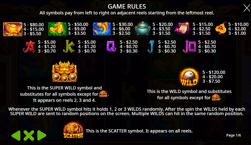 สัญลักษณ์เกม Dragon Hero